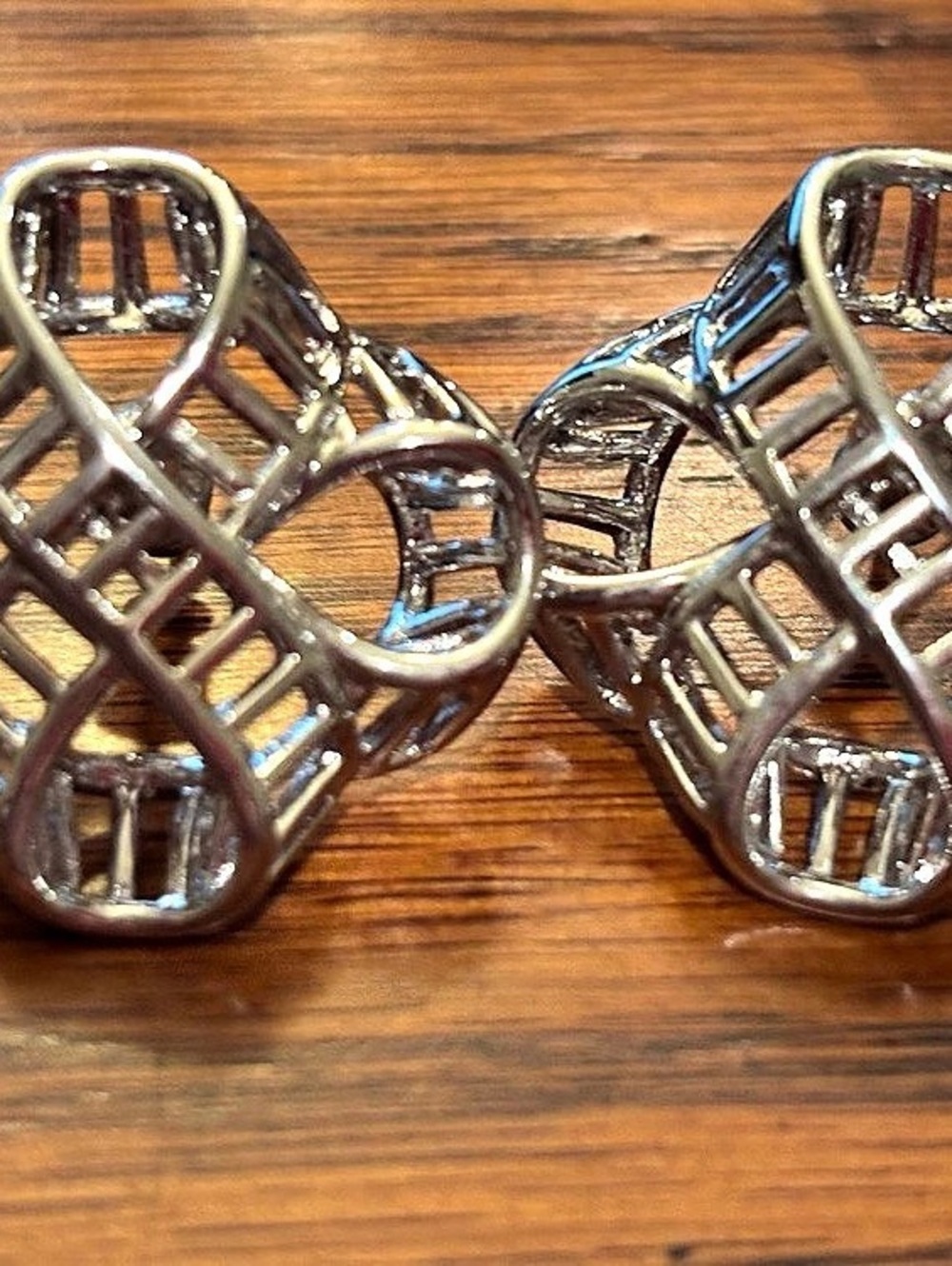 Geometric Silver-Tone Earrings